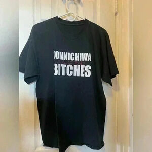 Konnichiwa  Black Shirt size medium